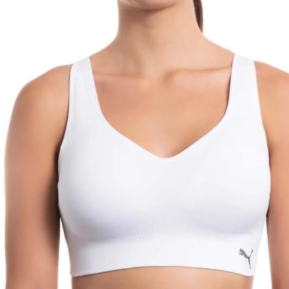 Puma Women's White Sports Bra Size Approx, M L No Tag